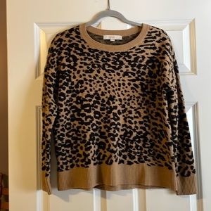 Loft leopard print sweater size small